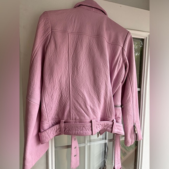 Elizabeth and James pink leather jacket - Picture 4 of 6